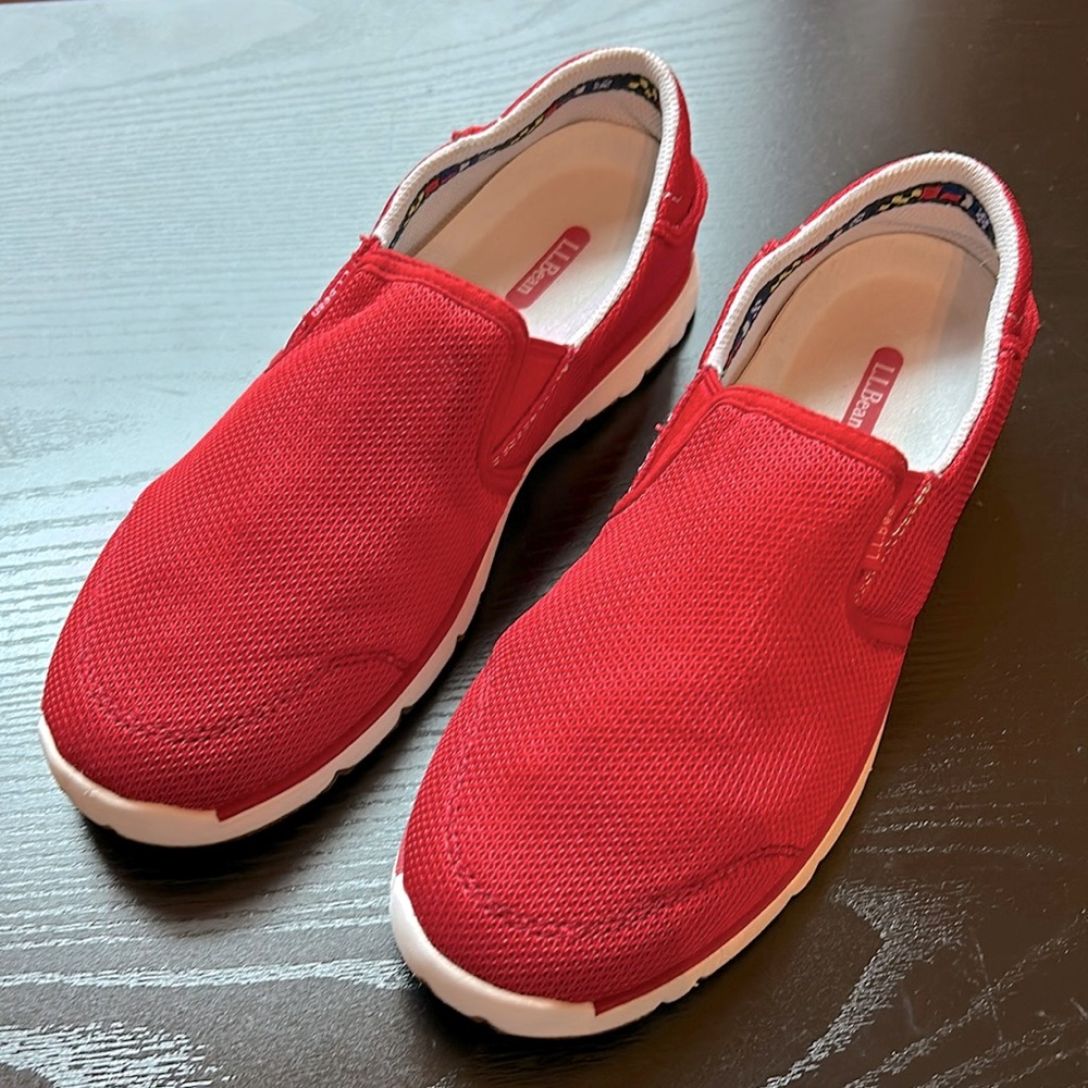 LL Bean Red slip on shoes size 8 - Picture 1 of 6